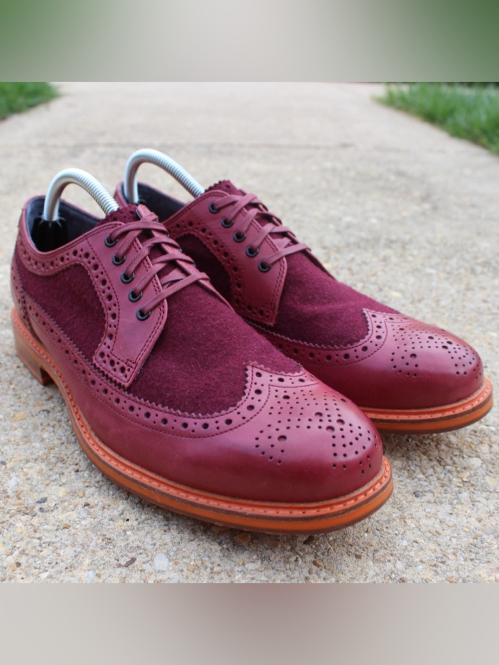 Cole Haan Men's American Classics Leather/Wool Montrose Wingtip Oxfords Sz 11 - Picture 2 of 7